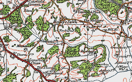 Old map of Watermill in 1921
