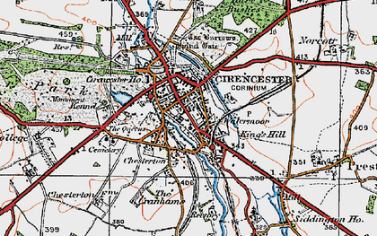 Old map of Watermoor in 1919