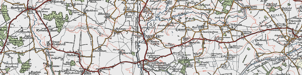Old map of Waters Upton in 1921