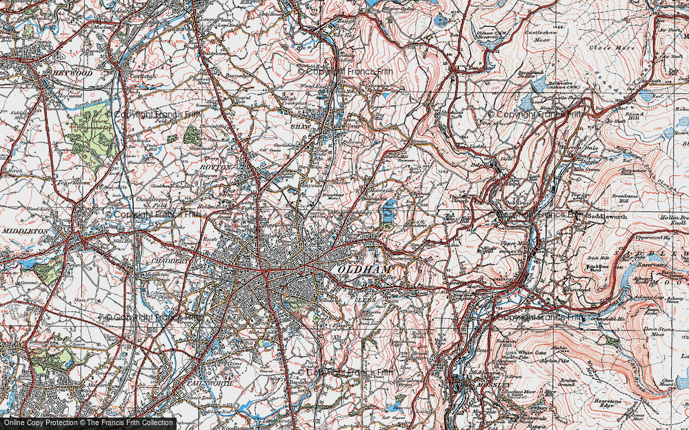 Old Map of Watersheddings, 1924 in 1924