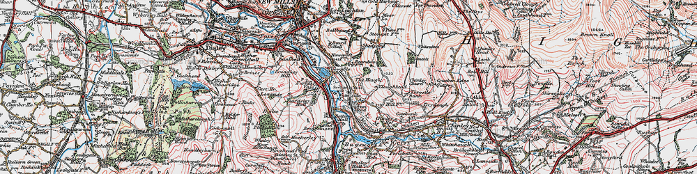 Old map of Waterside in 1923