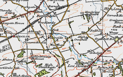 Old map of Blaithwaite Ho in 1925