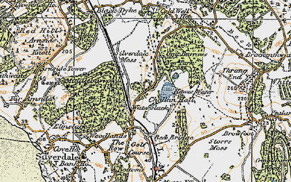 Old map of Waterslack in 1925