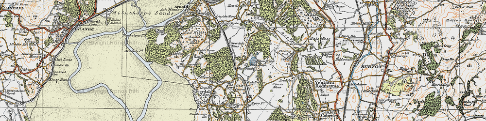 Old map of Waterslack in 1925