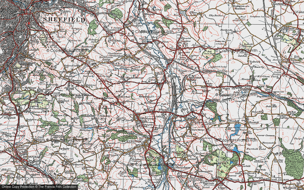 Old Map of Waterthorpe, 1923 in 1923