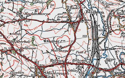 Old map of Waterthorpe in 1923