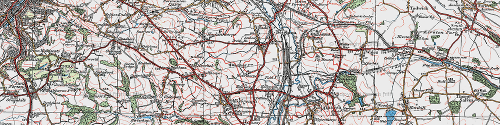 Old map of Waterthorpe in 1923