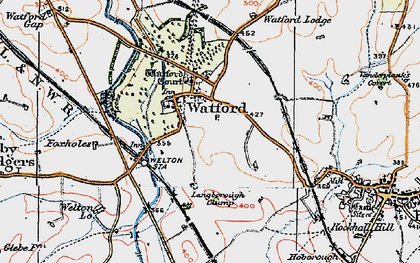 Old map of Watford in 1919
