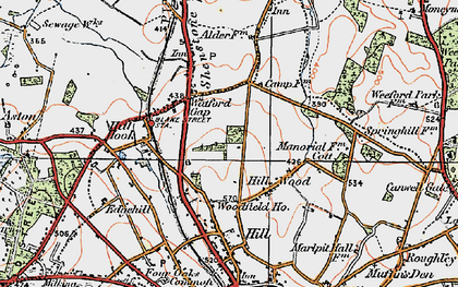 Old map of Watford Gap in 1921