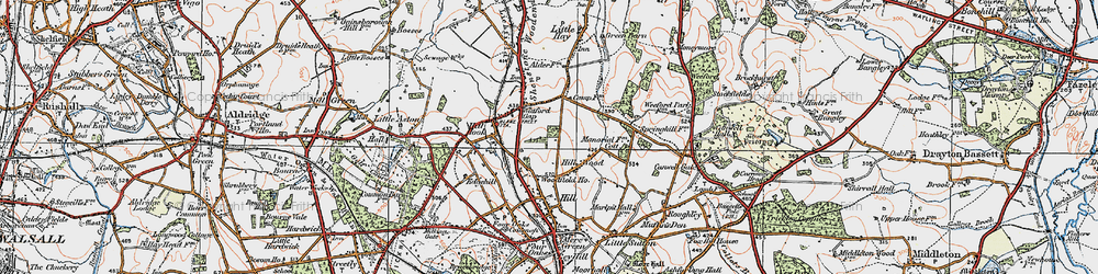Old map of Watford Gap in 1921