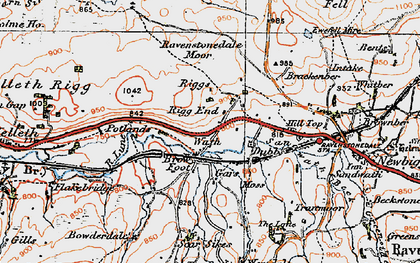 Old map of Wath in 1925