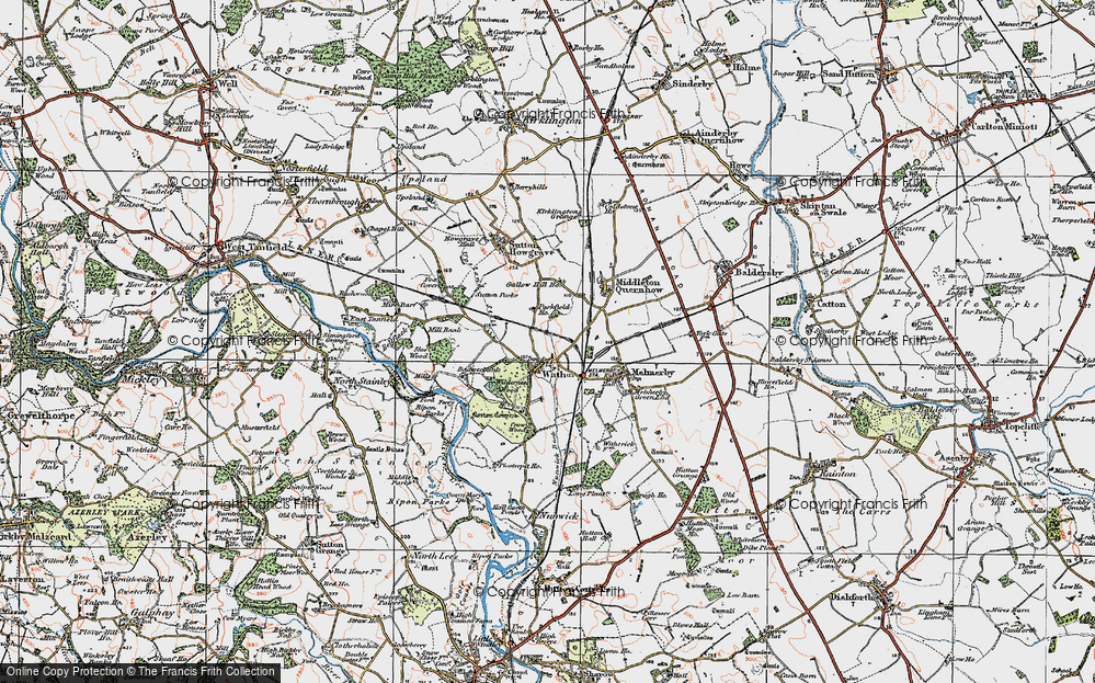 Old Map of Wath, 1925 in 1925