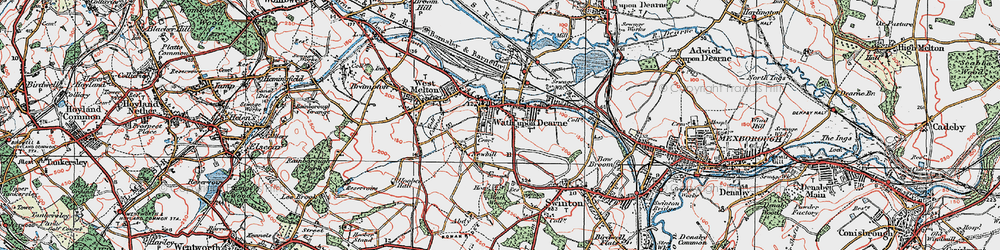 Old map of Wath Upon Dearne in 1924