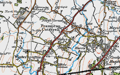 Old map of Watley's End in 1919