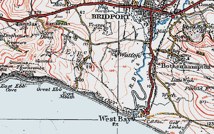 Old map of Watton in 1919