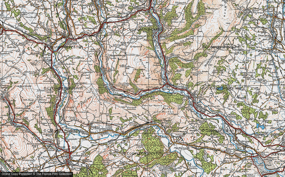 Old Map of Wattsville, 1919 in 1919