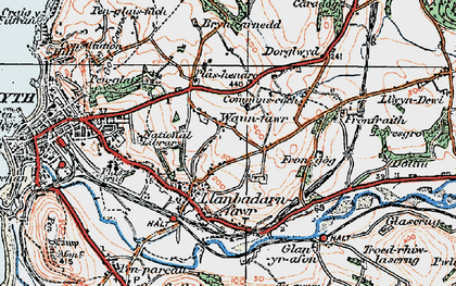 Old map of Bryncarnedd in 1922