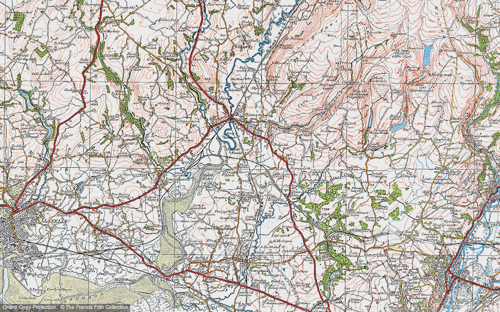 Old Map of Waungron, 1923 in 1923