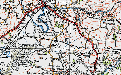 Old map of Waungron in 1923