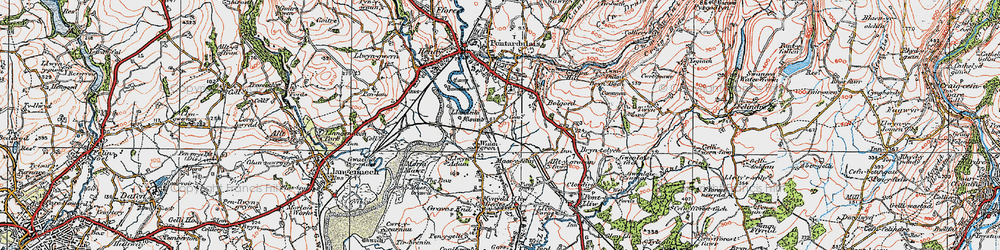 Old map of Waungron in 1923