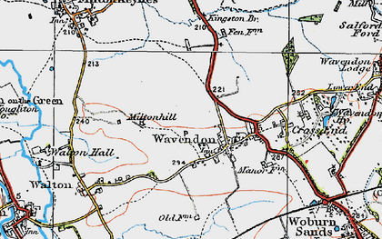 Old map of Wavendon in 1919