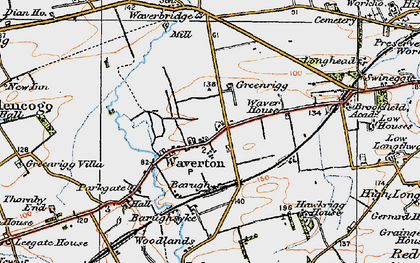 Old map of Waverton in 1925