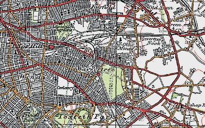 Old map of Wavertree in 1923