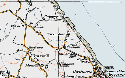 Old map of Tunstall Drain in 1924