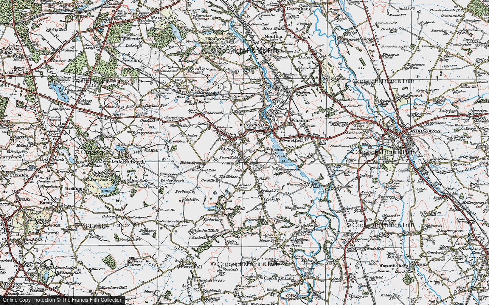 Old Map of Way's Green, 1923 in 1923