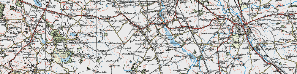 Old map of Way's Green in 1923