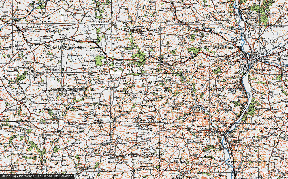 Old Map of Way Village, 1919 in 1919