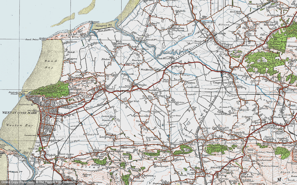 Old Map of Way Wick, 1919 in 1919