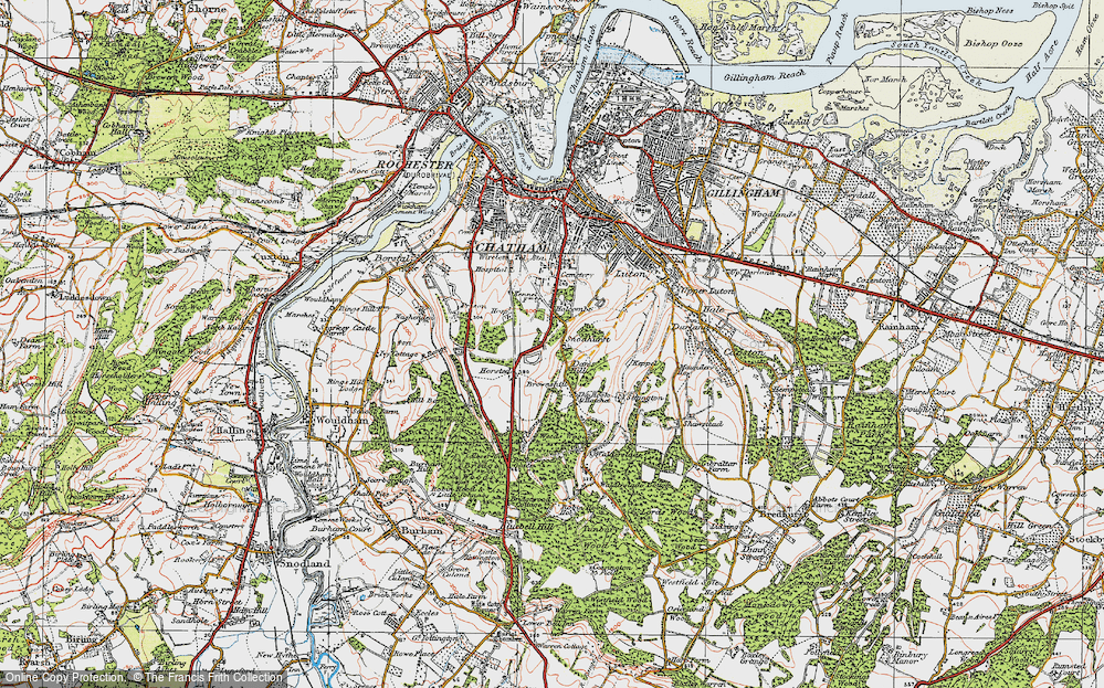 Old Map of Wayfield, 1921 in 1921