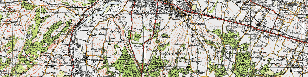 Old map of Rochester Airport in 1921