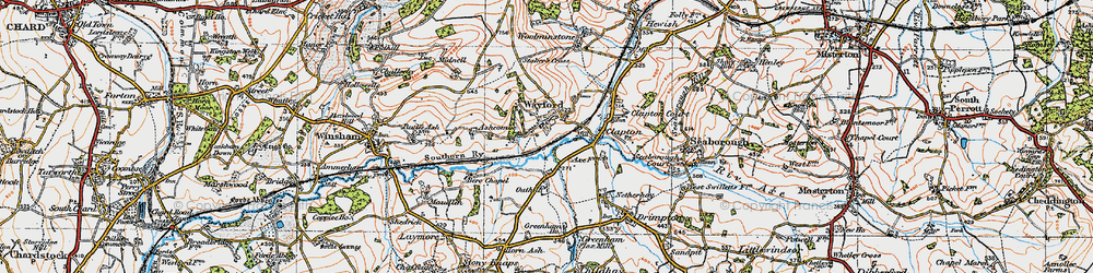 Old map of Wayford in 1919