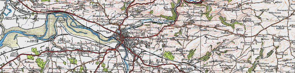 Old map of Lilly in 1919