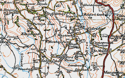 Old map of Waytown in 1919