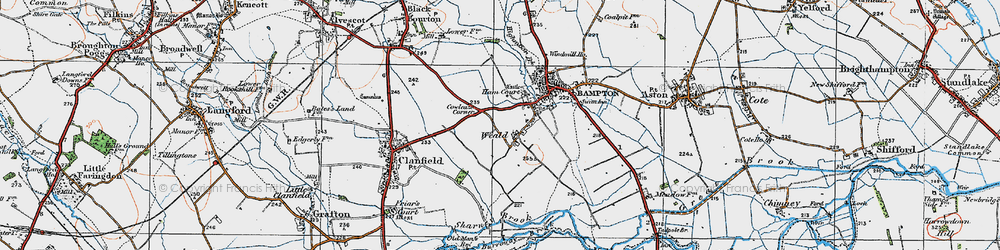 Old map of Weald in 1919