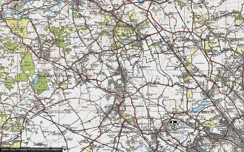 Old Map of Wealdstone, 1920 in 1920