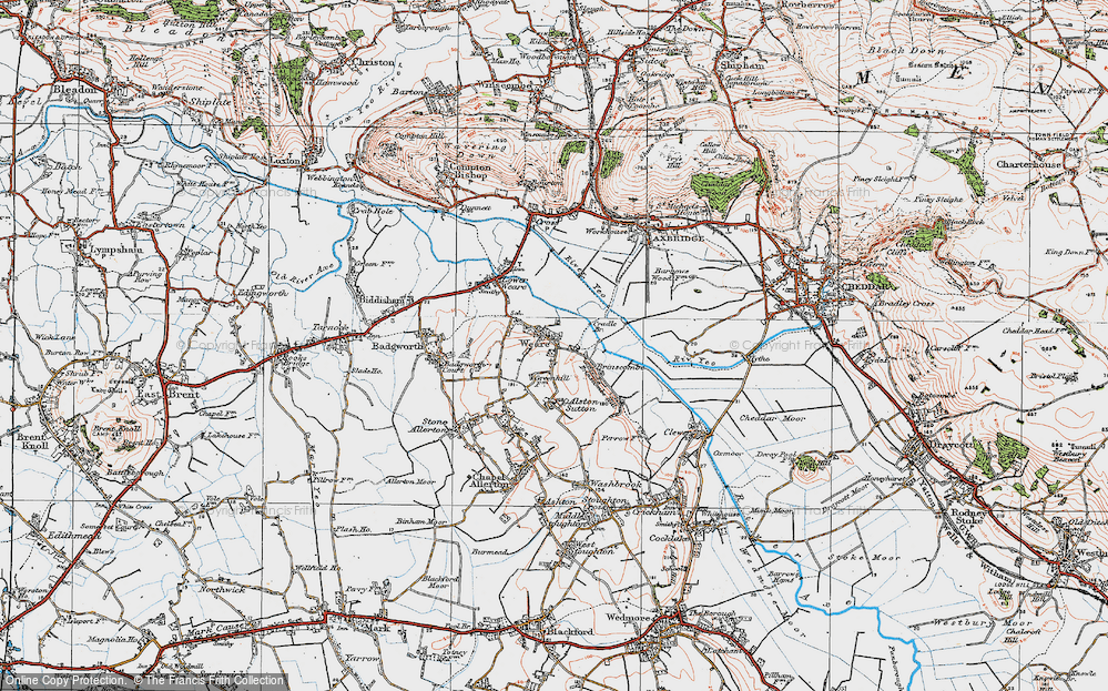Old Map of Weare, 1919 in 1919