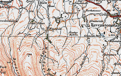 Old map of Weasdale in 1925