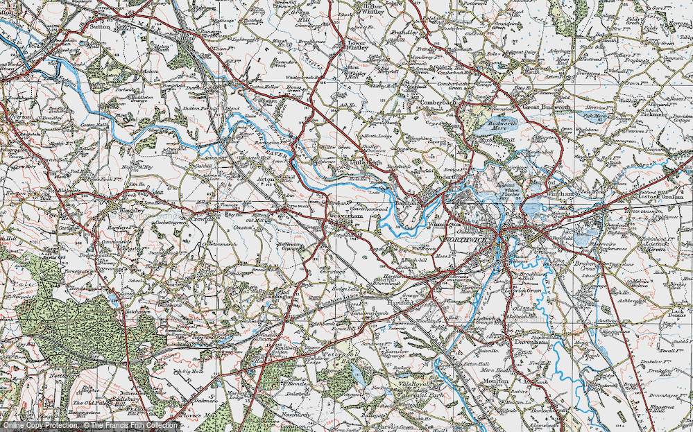 Old Map of Weaverham, 1923 in 1923