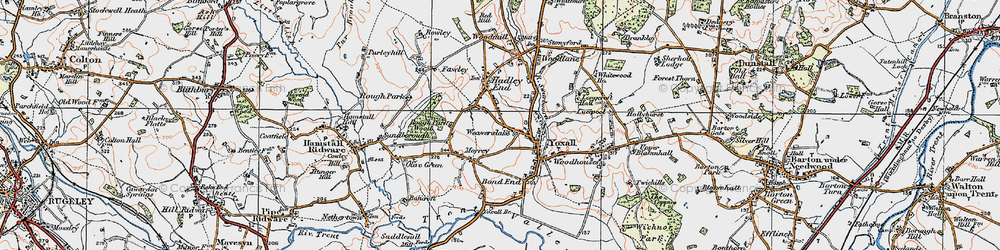 Old map of Weaverslake in 1921