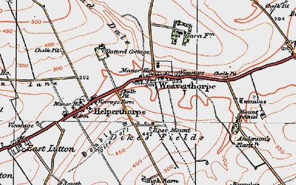 Old map of Weaverthorpe in 1924