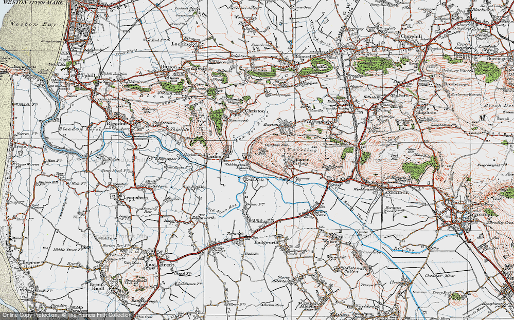 Old Map of Webbington, 1919 in 1919