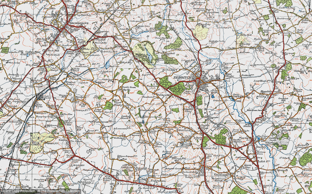 Old Map of Webheath, 1919 in 1919