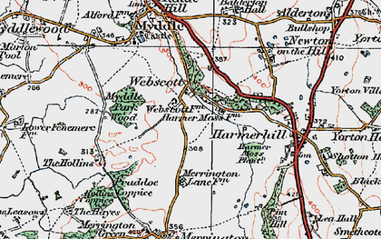 Old map of Webscott in 1921