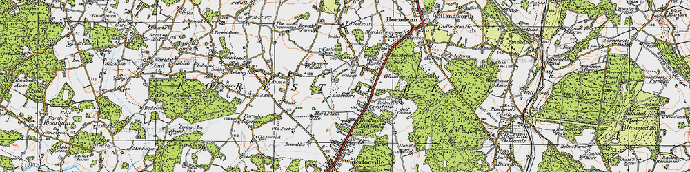 Old map of Wecock in 1919