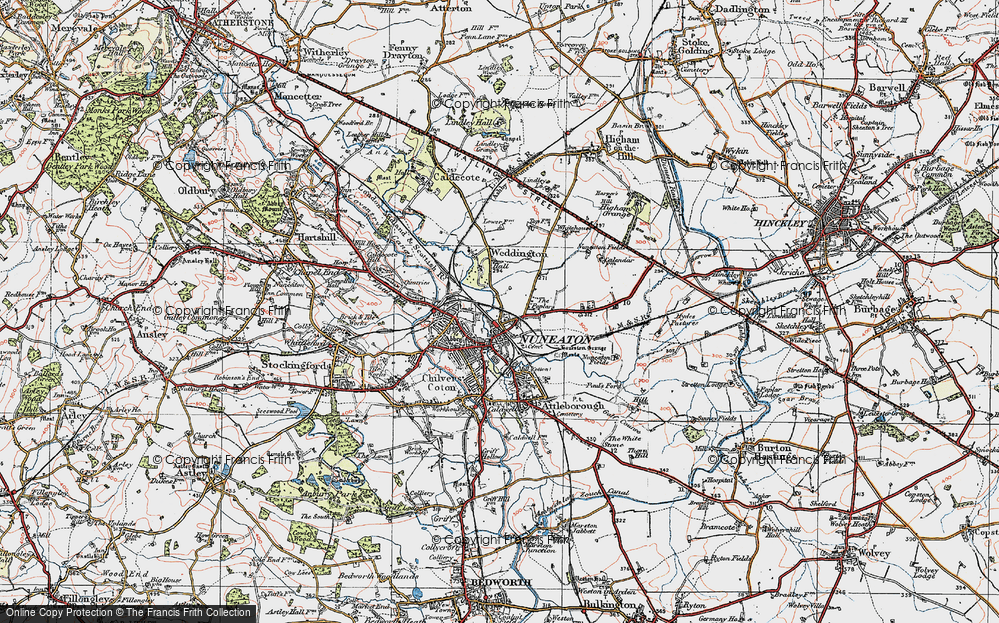 Old Map of Weddington, 1920 in 1920
