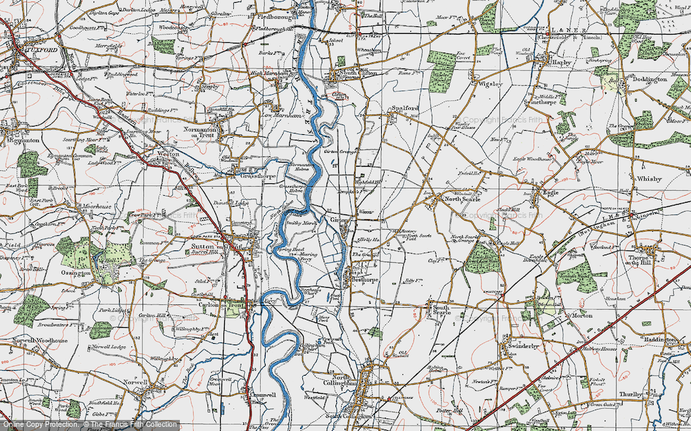 Old Map of Weecar, 1923 in 1923